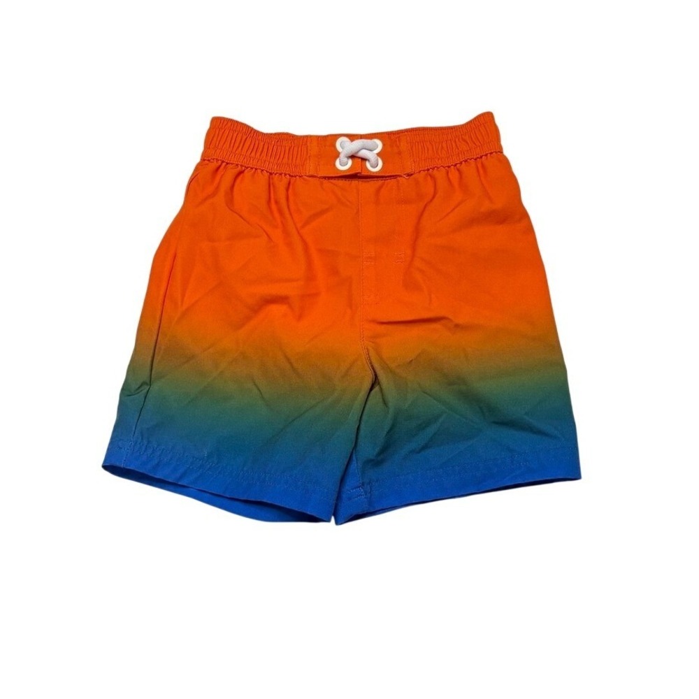 Wonder Nation Ombre Rainbow Orange Swim Shorts Trunks 18 Months Toddler Vacation